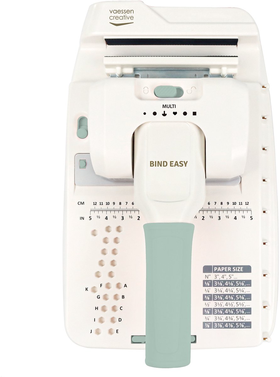 Vaessen Creative Inbindmachine - Bind Easy - Boekbinden - incl. Bindruggen, Ponsen & Discs