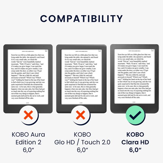 kwmobile e-reader hoesje geschikt voor Kobo Clara HD hoes - E reader flip case van kunstleer - Ereader cover met handgrip en stand - In mintgroen van Merkloos — afbeelding 3