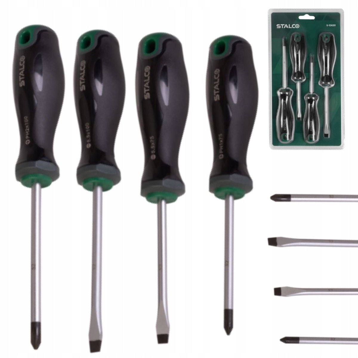 Stalco Schroevendraaierset 4 Delen Magnetisch S2 SL PH