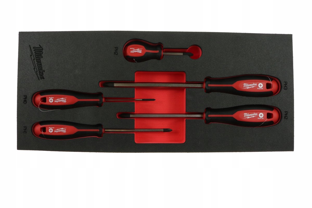 Milwaukee Schuimmodule met 5 Schroevendraaiers - Magnetisch