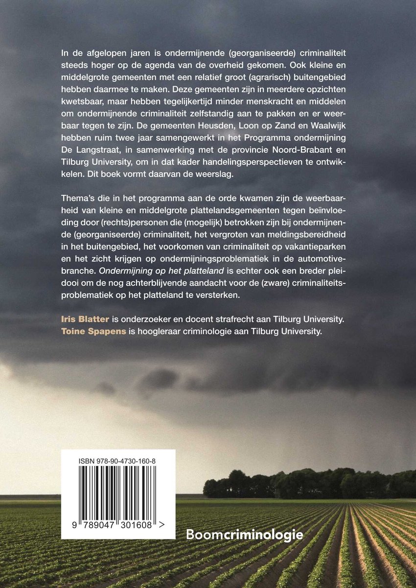 Ondermijning op het platteland - back cover