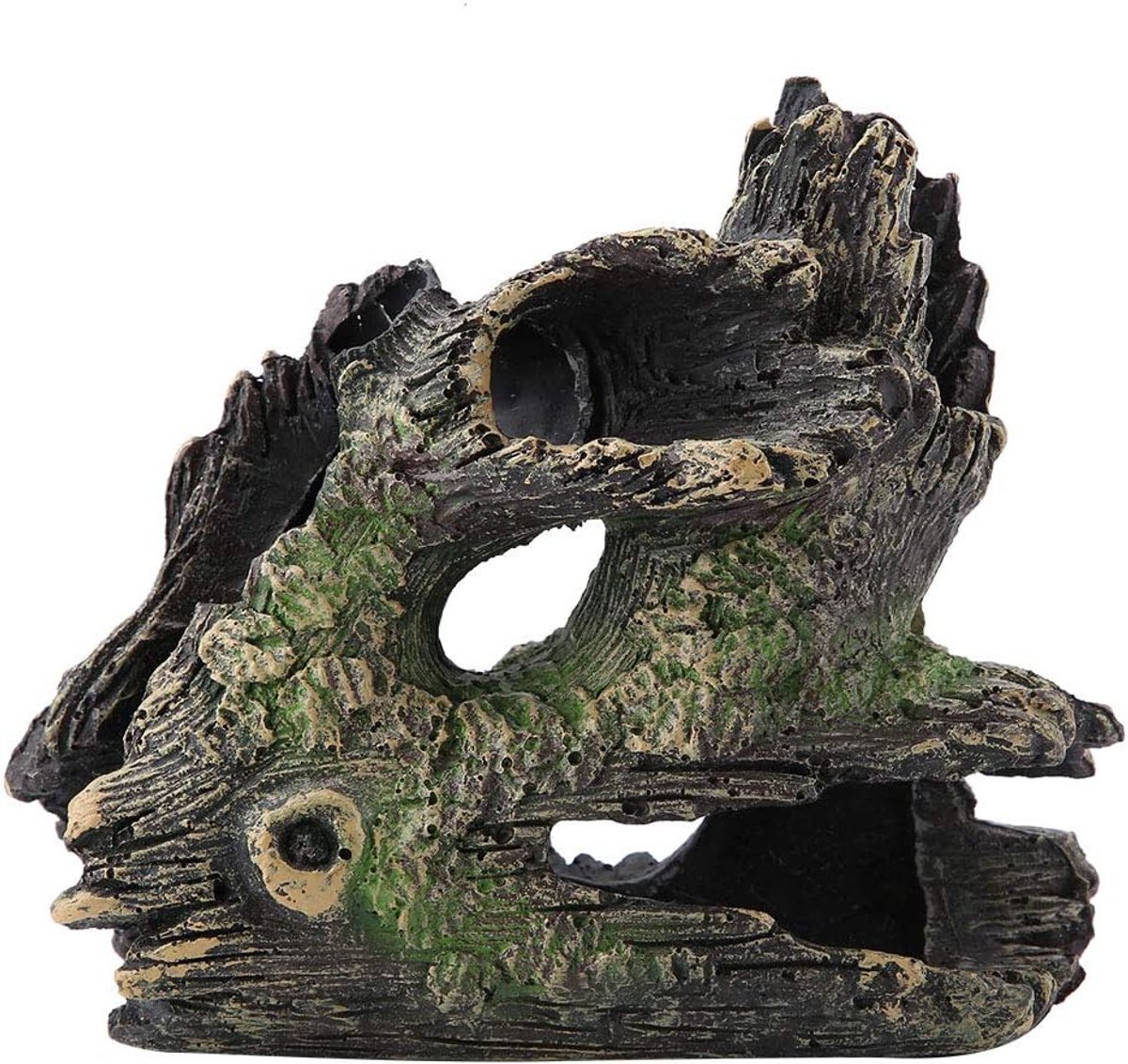 Daity Aquarium van boomstam - aquariumdecoraties van drijfhout - aquariumdecoraties van boomstammen van kunsthars - decoraties voor schuilplaatsen van bettavissen - geschikt voor schildpadden en reptielen.