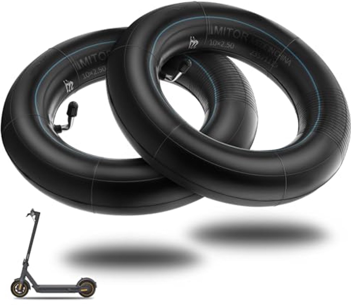 Versterkte E-scooter Banden 10 inch voor Ninebot Max G30D en G30P - 90° Ventiel - Duurzaam en Verdikt