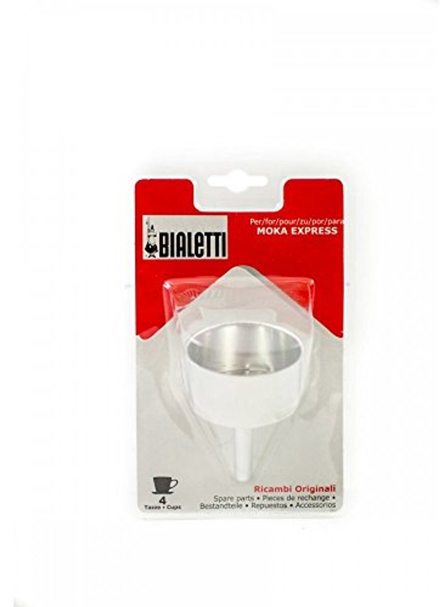 Funnel Set for Moka Coffee Maker - 1 Funnel and 4 Aluminium Cups
