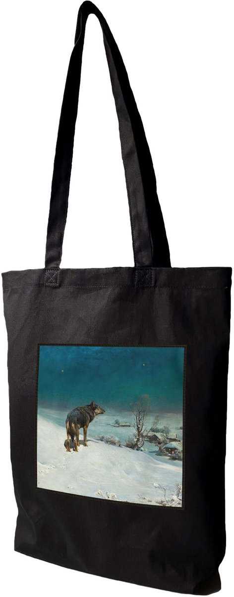 Shopper Tas met Wolf Print - Alfred Wierusz-Kowalski