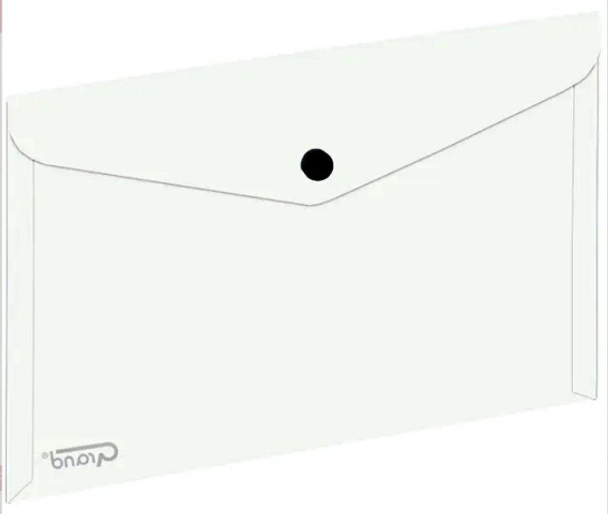 Grote A5 map met drukknop - Wit