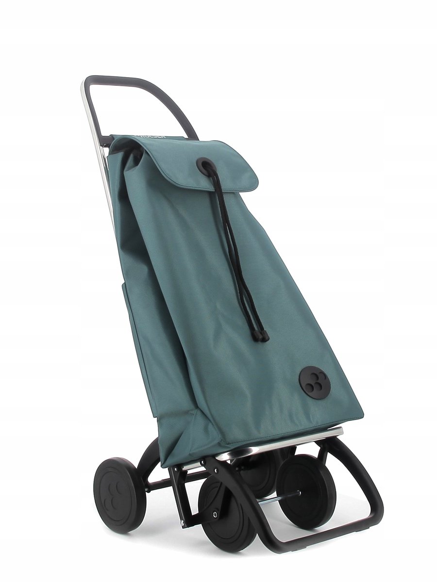 Rolser I-Max MF 4 Boodschappentrolley, 4-count, 43L, staal, zeegroen