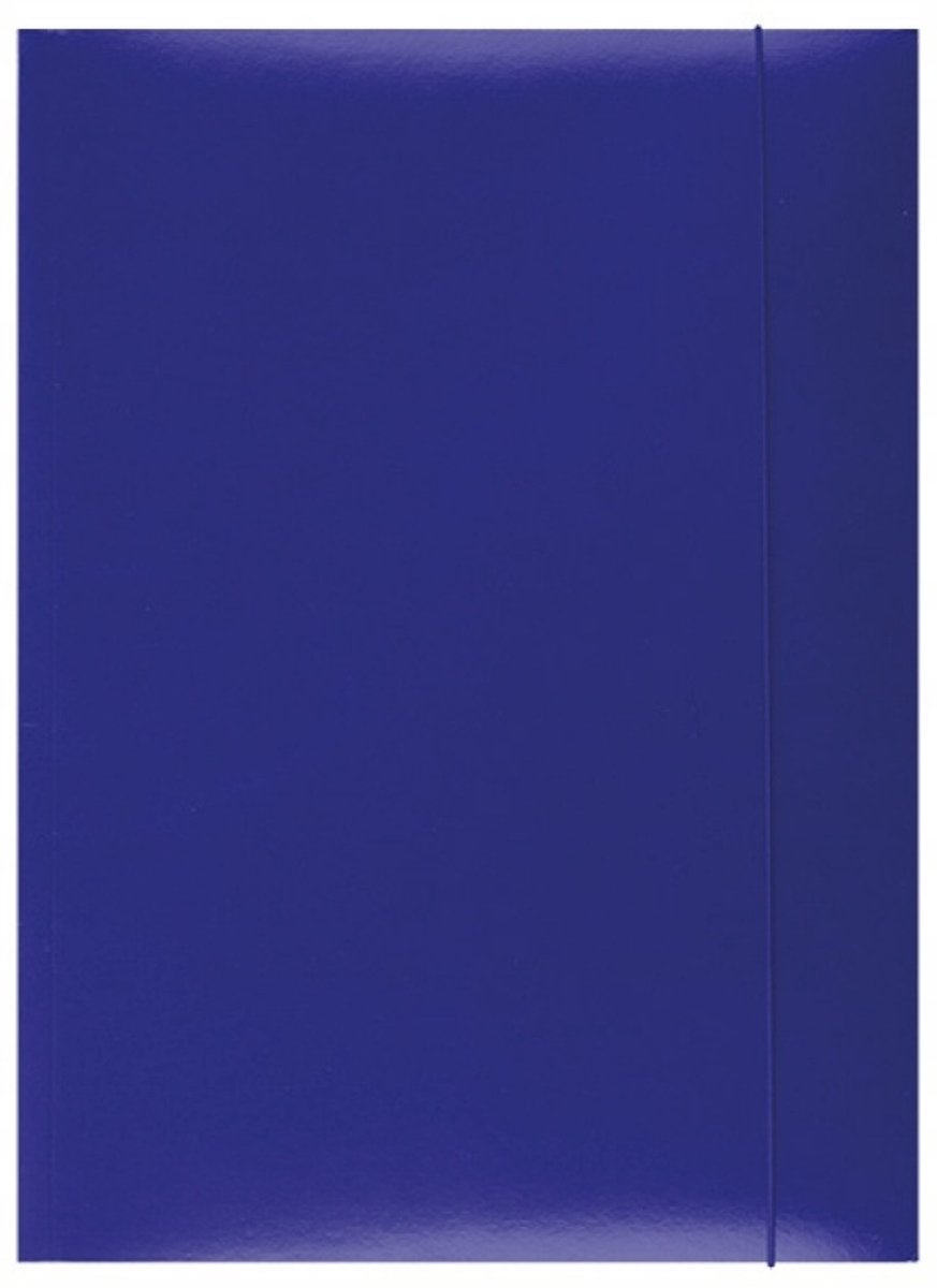 Barbara Map met Elastiek A4, Navy Blauw, Gelakt, 350g