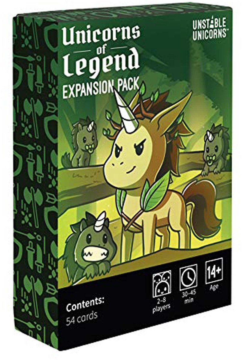 Unstable Unicorns: Unicorns of Legend – Uitbreiding Kaartspel (54 Kaarten, Engelstalig)