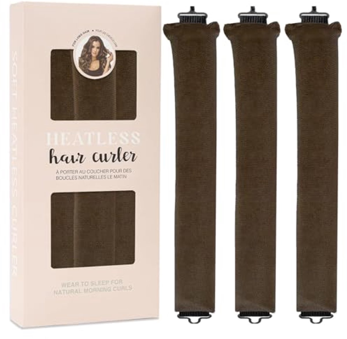 3PCS Heatless Hair Curlers Set voor Zachte Krullen