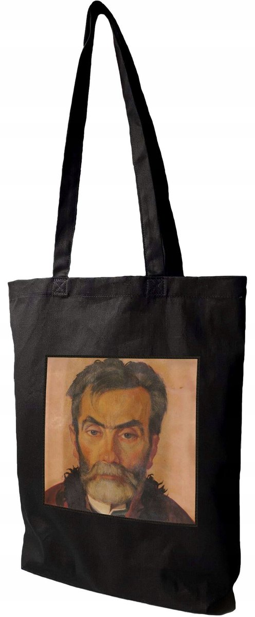 Shopper Tas met Witkacy Portretprint - Katoen, Ruim & Stijlvol