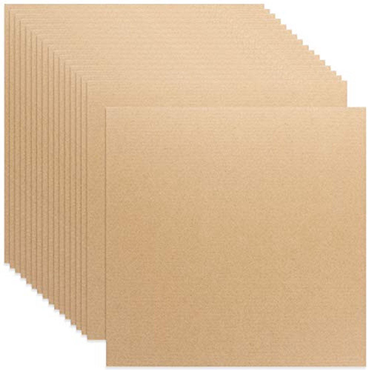 50 Stuks 30 x 30 cm Golfkartonnen Vellen 3 mm Dikte - Dubbelzijdig Bruin Vullingen voor Verpakking, Verzending en Creatieve Projecten
