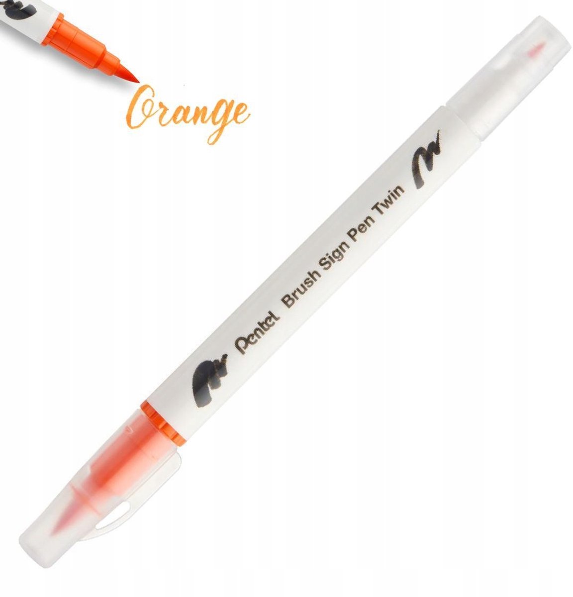 Pentel Brush Sign Pen Twin - Kalligrafie Marker Koraalroze