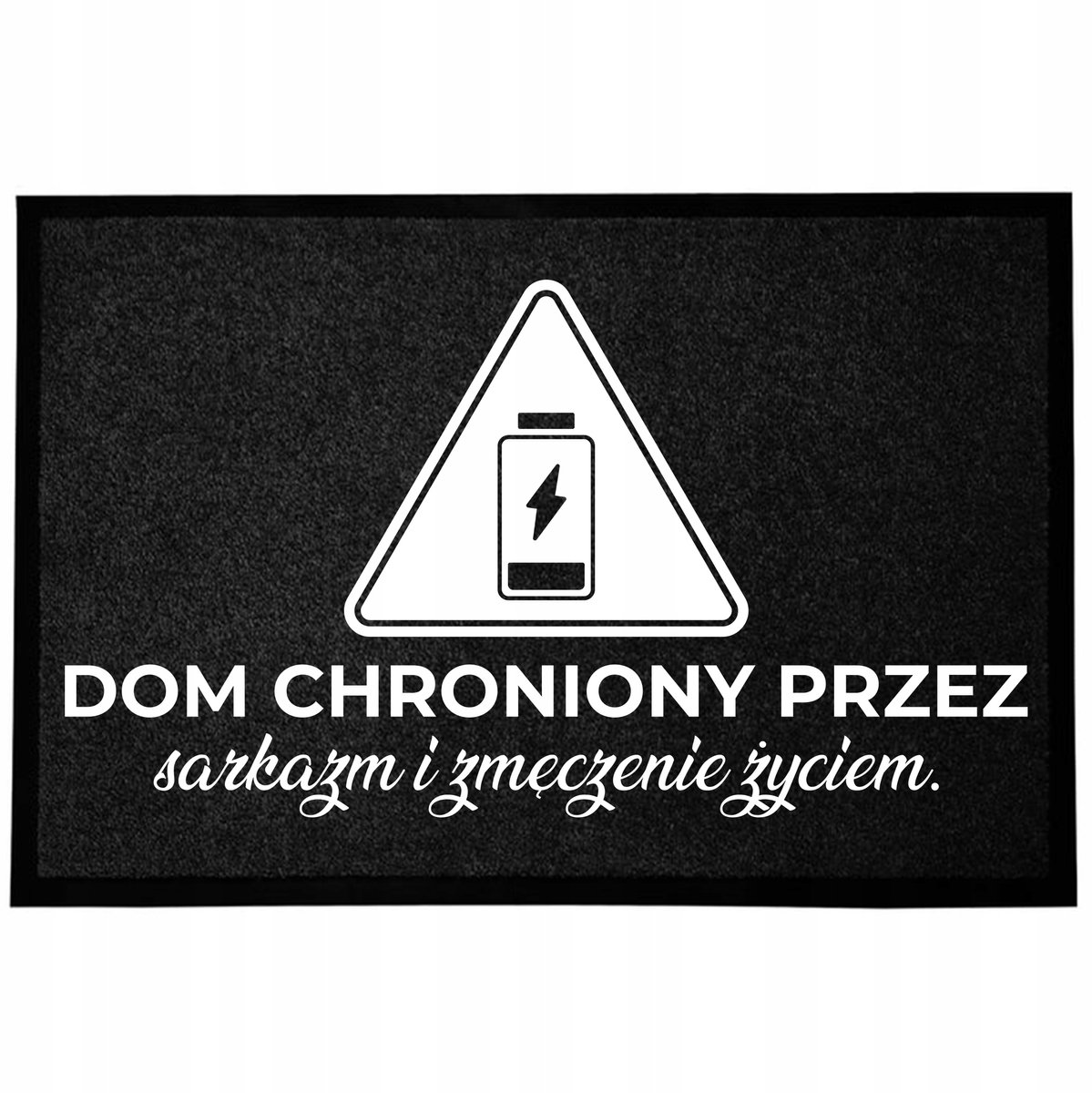 Grappige zwarte deurmat 40x60cm - Antislip, sneldrogend, vuilafstotend
