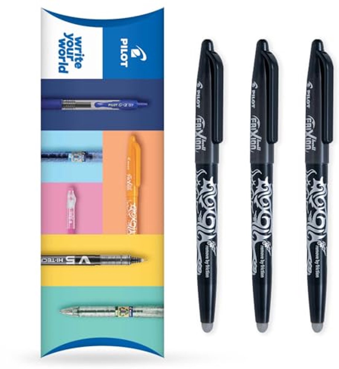 Uitwisbare Rollerball Pen Warmtegevoelige Inkt - Medium Punt 0.7mm - Set van 3