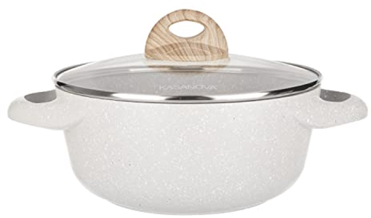 24 cm Braadpan met Deksel - Gezond Koken zonder Vet