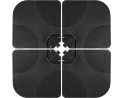ADSafety Parasoltegels - Voor Kruisvoet/Zweefparasol - Parasolvoet 4-delig - Parasolhouder - Vulbaar tot 80KG - Kunststof - Antraciet