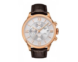 Tissot Chemin Des Tourelles T0994273603800 Horloge - Leer - Bruin - Ø 44 mm