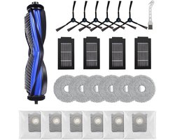 Accessoires gescht voor Ecovacs Deebot T50 Pro Omni / T50 Omni / T50 Max /T50 Pro stofzuiger, reserveonderdelen, accessoireset 1 hoofdborstel, 4 filters, 6 reinigingsdoeken, 6 stofzakken, 6