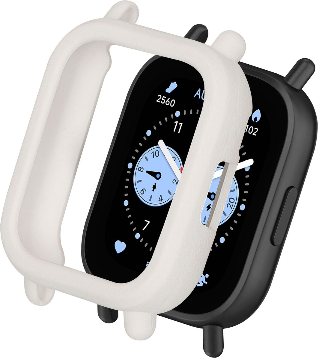 kwmobile Beschermhoes voor Xiaomi Redmi Watch 5 Lite - Fitness Tracker Case van TPU - Soft Smartwatch Case - wit