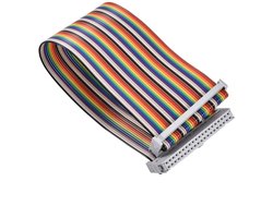 40-pins vrouwelijk naar vrouwelijk GPIO-kabel, gebruikt voor het verlengen van invoer- en uitvoerpoort, compatibel met voor Banana Pi/Orange Pi 2/3, flexibele lintkabel, koperen kern, regenboogachti