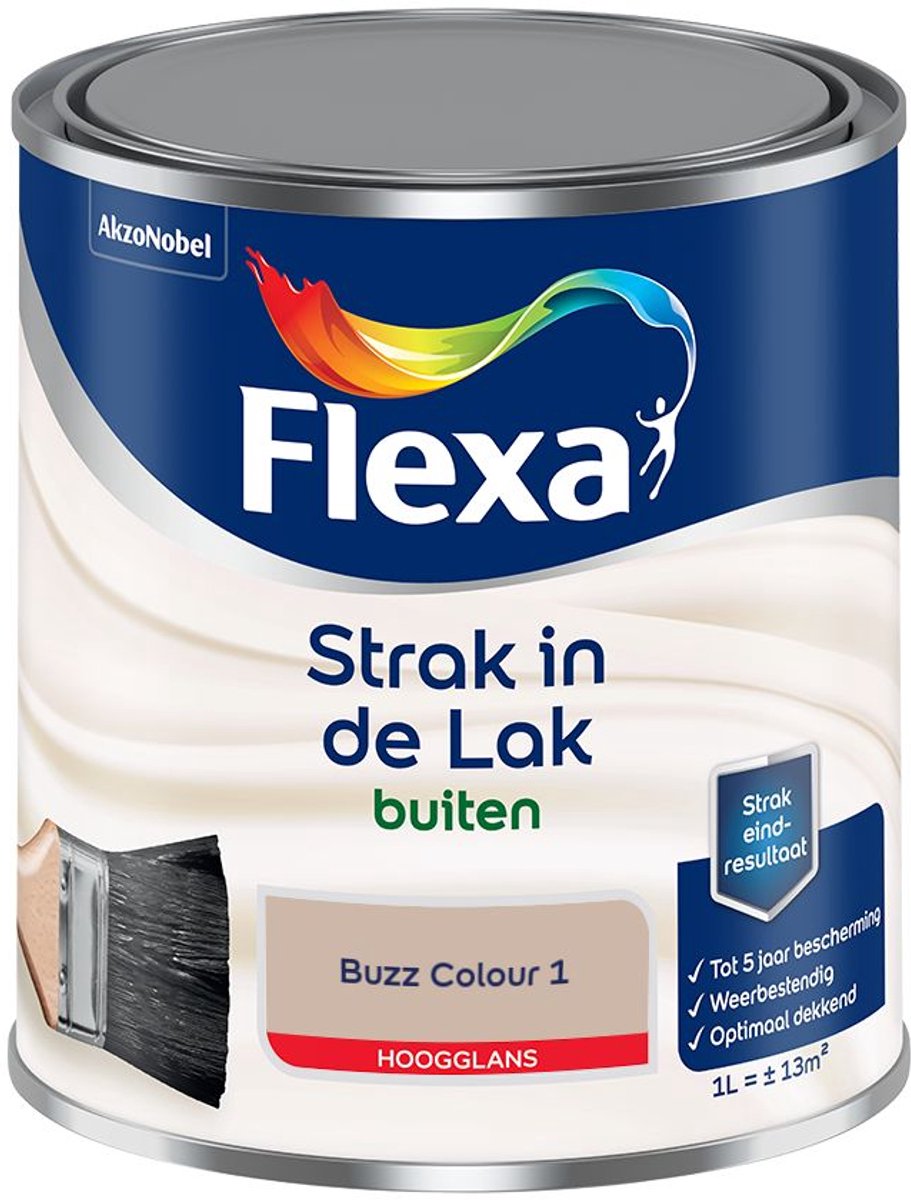 Flexa - Strak in de Lak Buitenlak Hoogglans - Buzz Colour 1 - Mengverf - 1 L