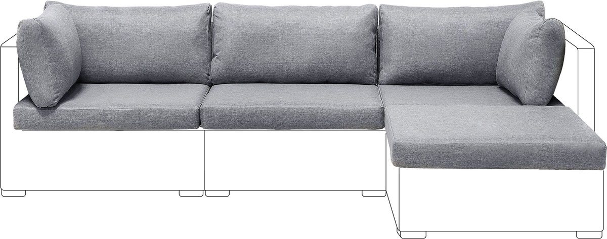 BELIANI SANO II - Tuinkussenhoezen set - Lichtgrijs - Polyester