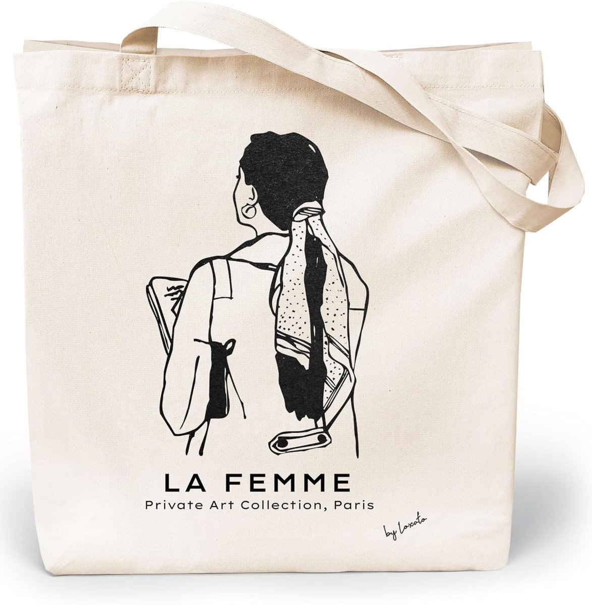 Tote Bag Canvas Dames - Shop Art Tas van Katoen 35 x 42 cm, Extra Breed 8 cm