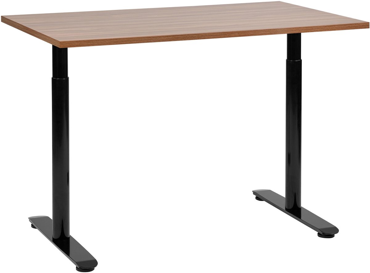 DESTINAS - Verstelbaar bureau - Donkerbruin/Zwart - 120 x 72 cm - MDF