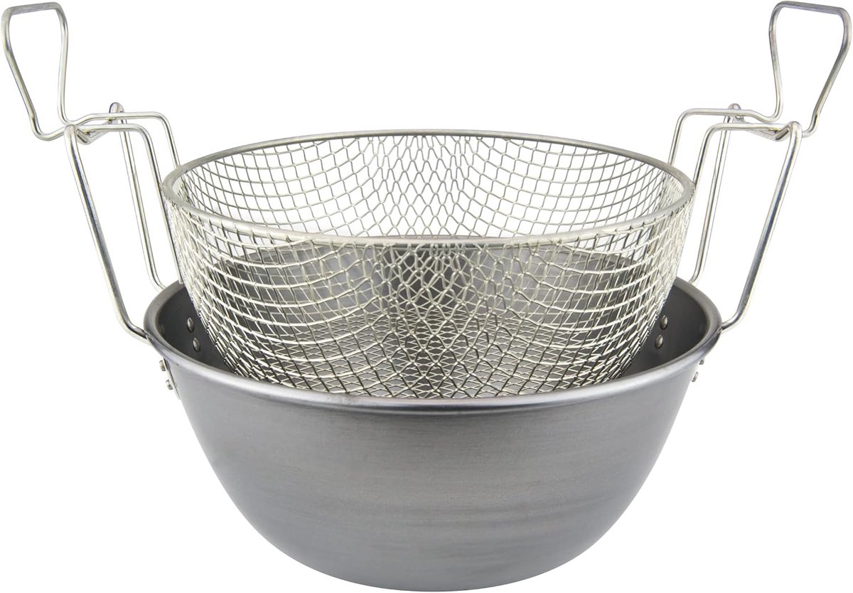 Friteuse met geborsteld ijzer - 1550W, 26 cm