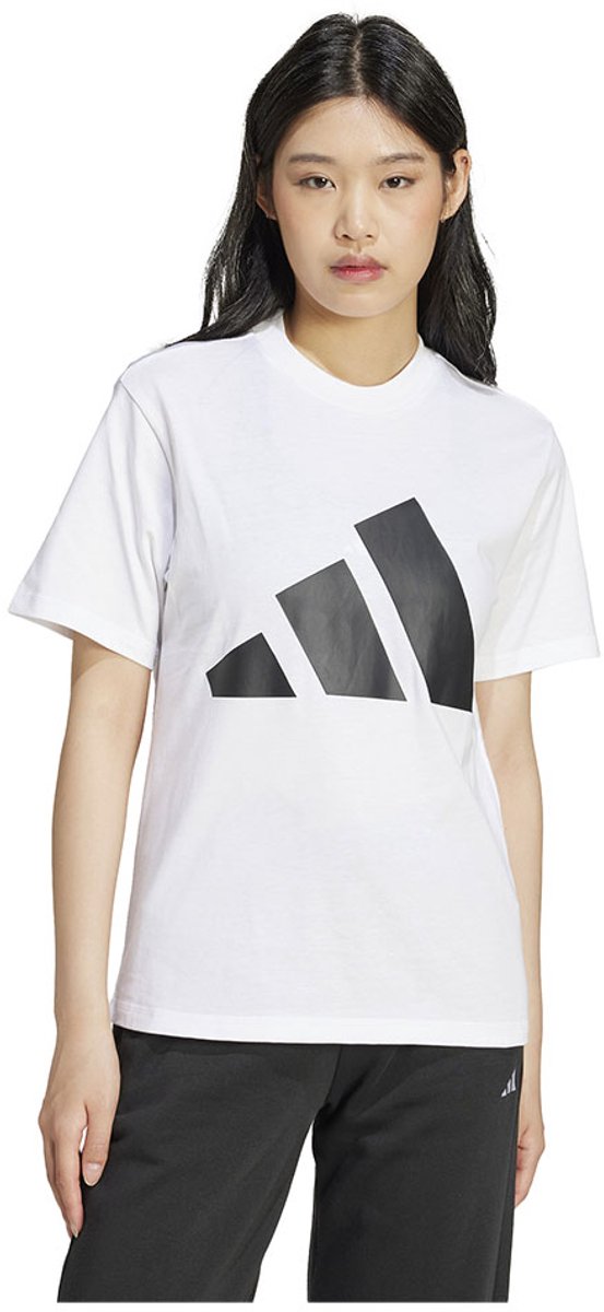 Adidas Essentials Big Logo Cotton T-shirt Met Korte Mouwen Vrouw Zwart