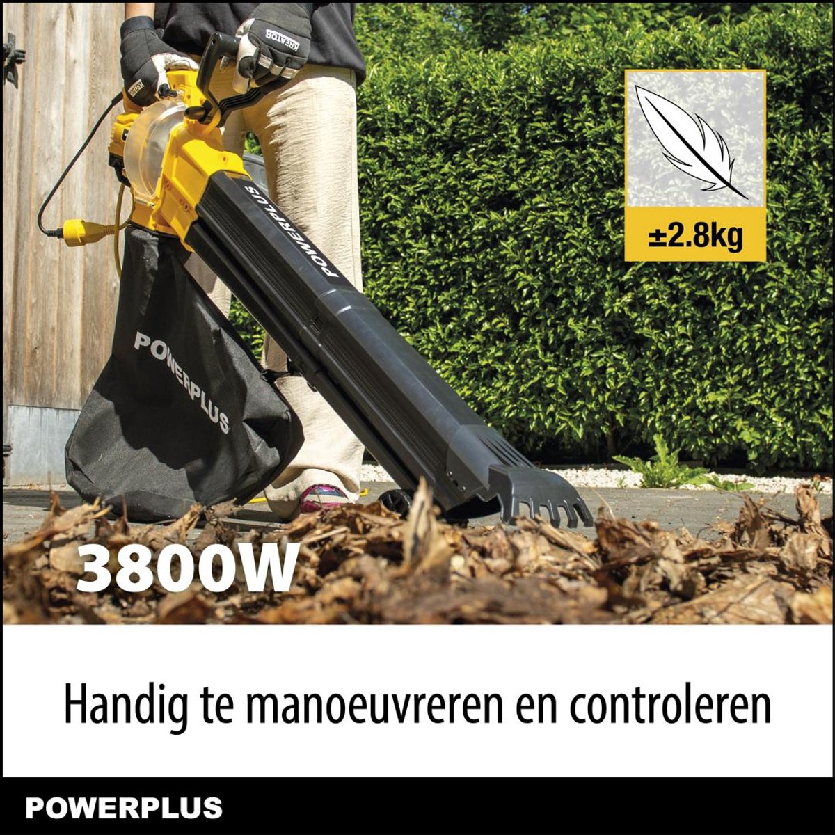 Powerplus Elektrische Bladblazer POWXG4039 - Elektrische Bladblazer en Bladzuiger van 3800 W - Tuingereedschap – foto 6