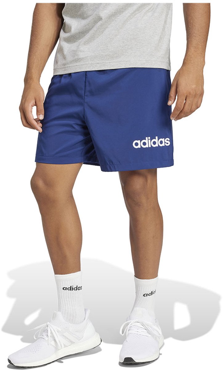 Adidas Essentials Linear Logo Korte Broek S Man Blauw