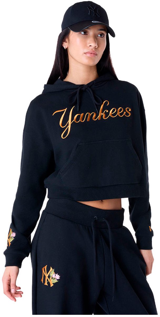 New Era Mlb Grphc Crop New York Yankees Hoodie Vrouw Zwart