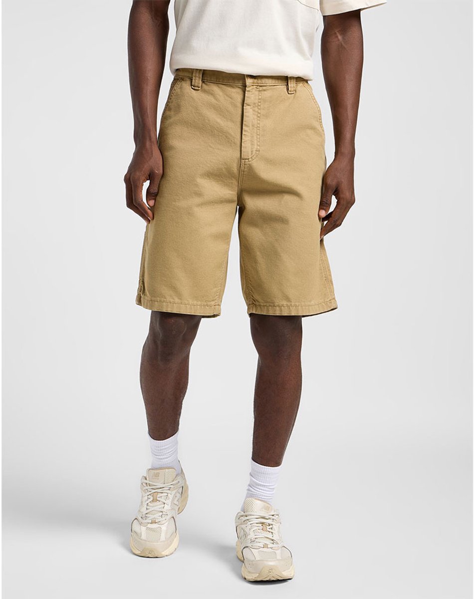 Lee Carpenter Relaxed Fit Korte Broek 38 Man Khaki