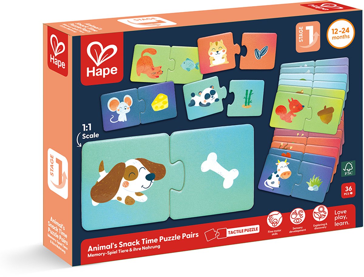 Parenpuzzel dierensnacks - Hape - vanaf 12 maanden