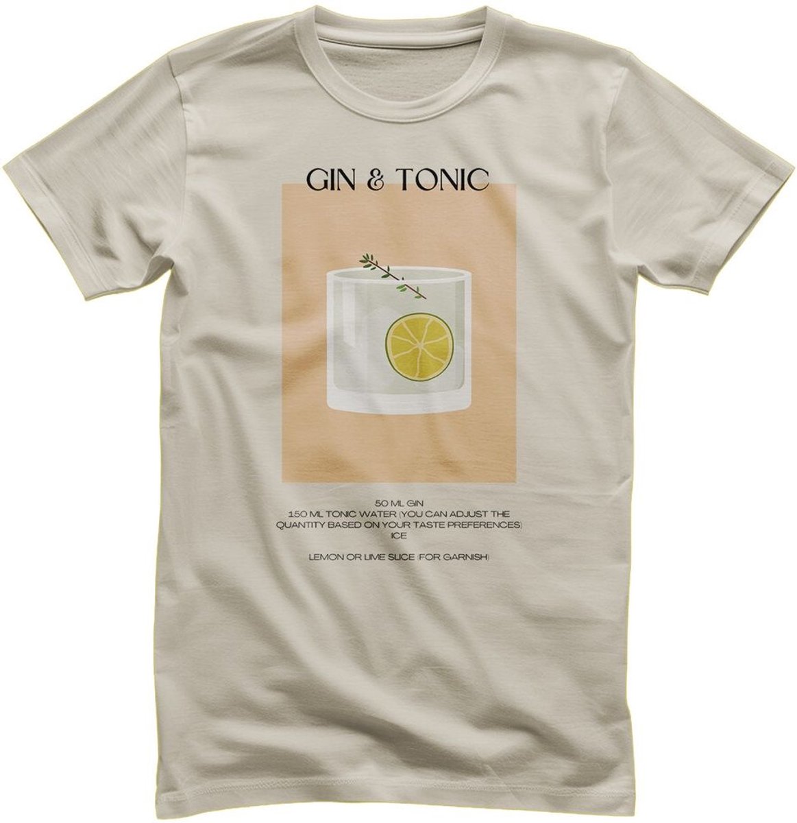 Hybris Gin & T-onic Cocktail-recept T-shirt HY-1-BC011
