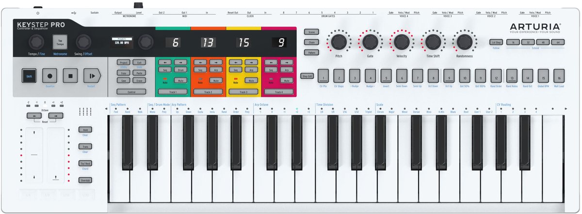 Arturia KeyStap Pro - MIDI Controller - 37 toetsen - Wit