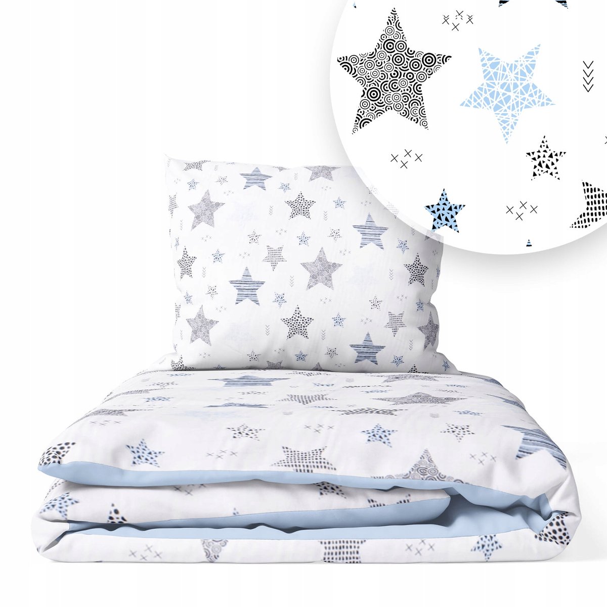 Ankras Kinderbeddengoed 2-delig, Katoen, Nieuwe Sterren Blauw Multicolor