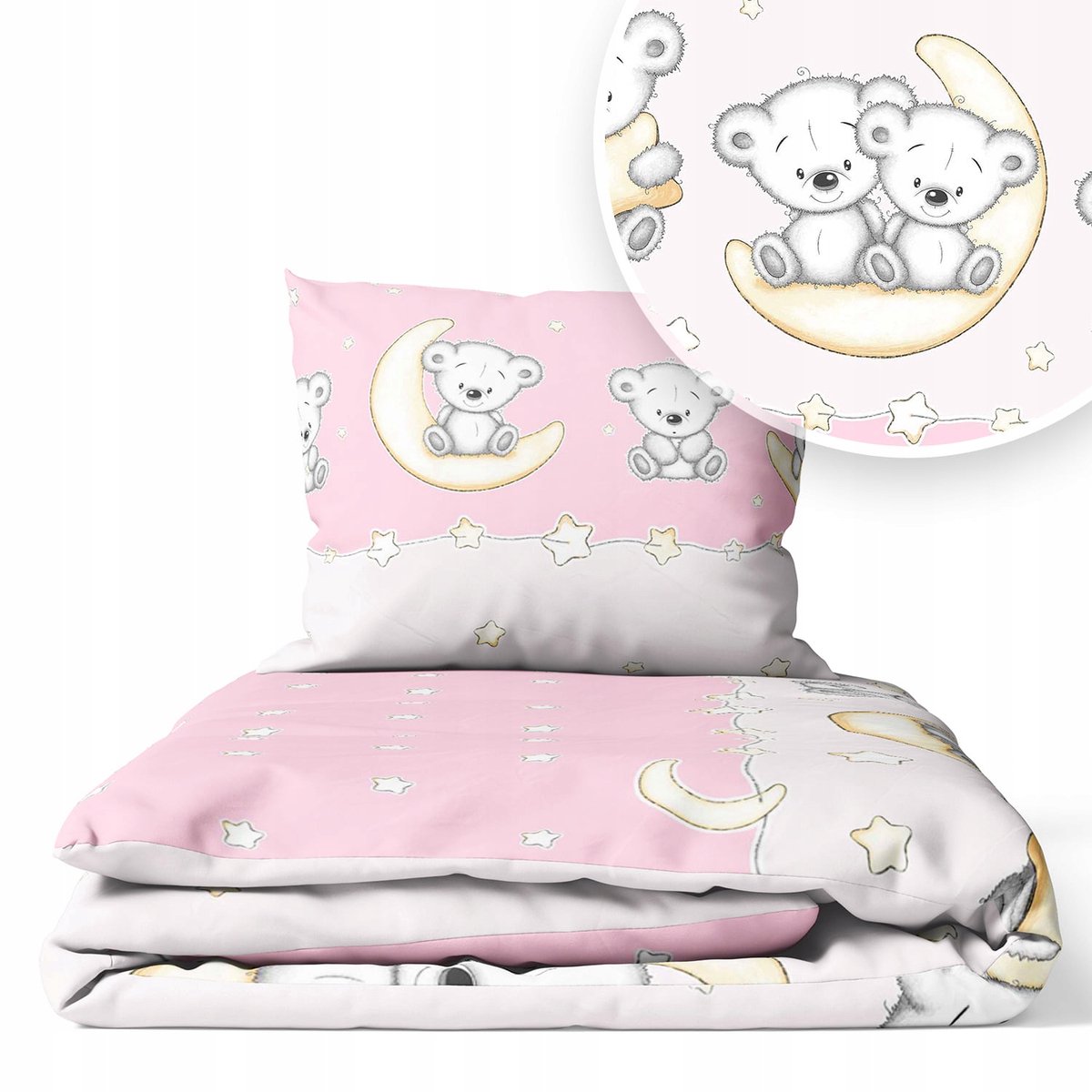 Kinderbeddengoed 2-delig 100x135cm - Roze Leeuw
