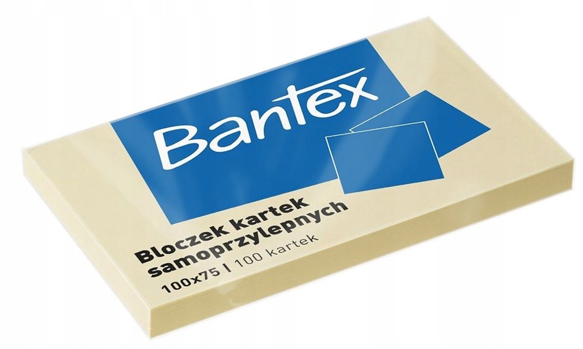Bantex Gele Zelfklevende Notitieblaadjes 75x100mm - 100 Vel