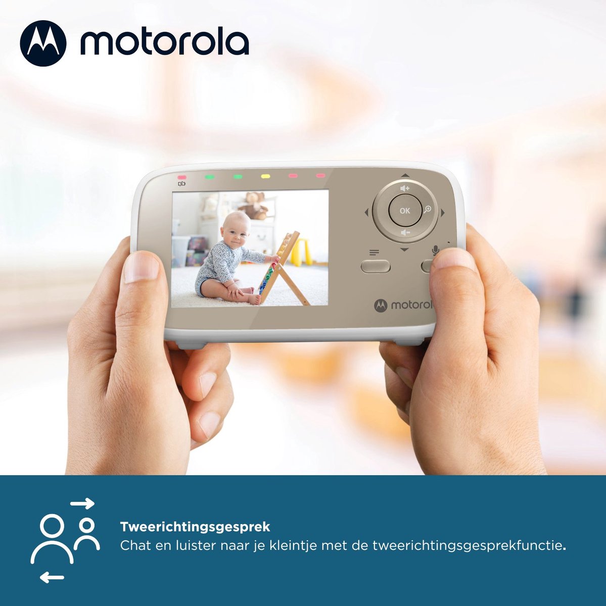 Motorola Nursery VM 483 - Babyfoon Video Baby monitor - 2.8 inch Ouder Unit thumbnail 5