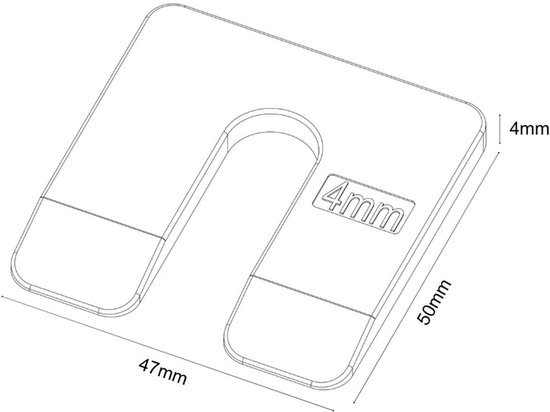 Plaques de remplissage Radix – 4 mm – 50x47 mm – bleues (48 pièces) – cales en plastique pour la construction et l'assemblage