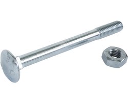 Slotbout M10 x 100mm - Incl moer - Verzinkt - DIN 603/555 (100 stuks)