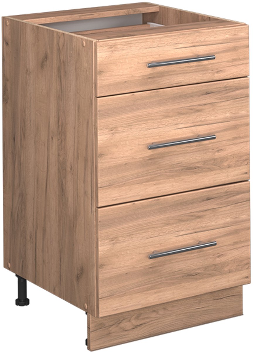 Vicco Fame-Line Keukenonderkast – 50 cm, WB Eik Krachtige eik goud Goudkleurig Eiken/Goudkleurig Eiken