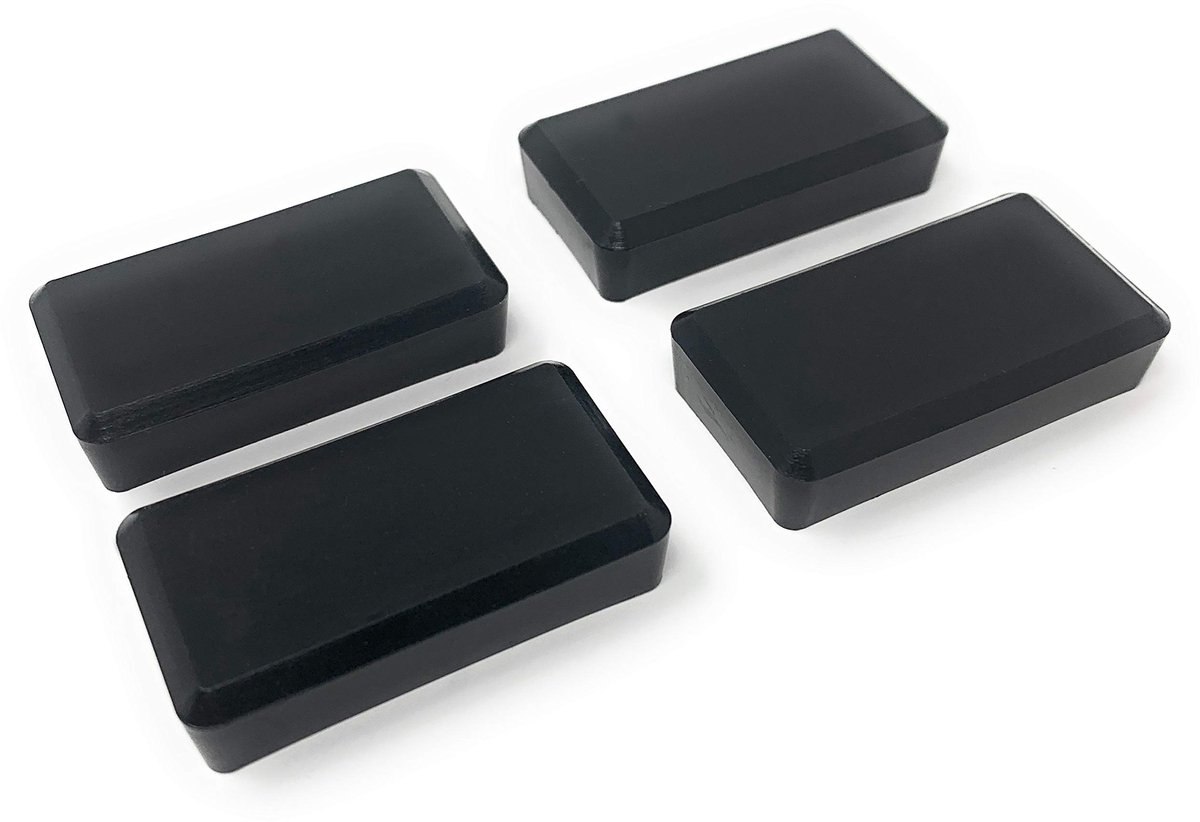 4x Kappen Voor Vierkante Buizen 40x20 mm - Polyethyleen - Bodembescherming