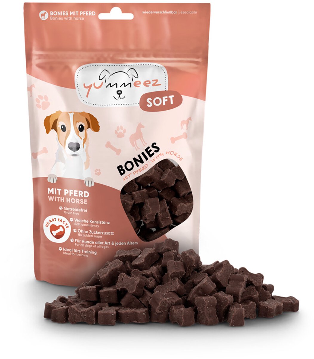 Yummeez Soft Bonies Hondensnack Paard - 10 x 165 gr - Voordeelverpakking