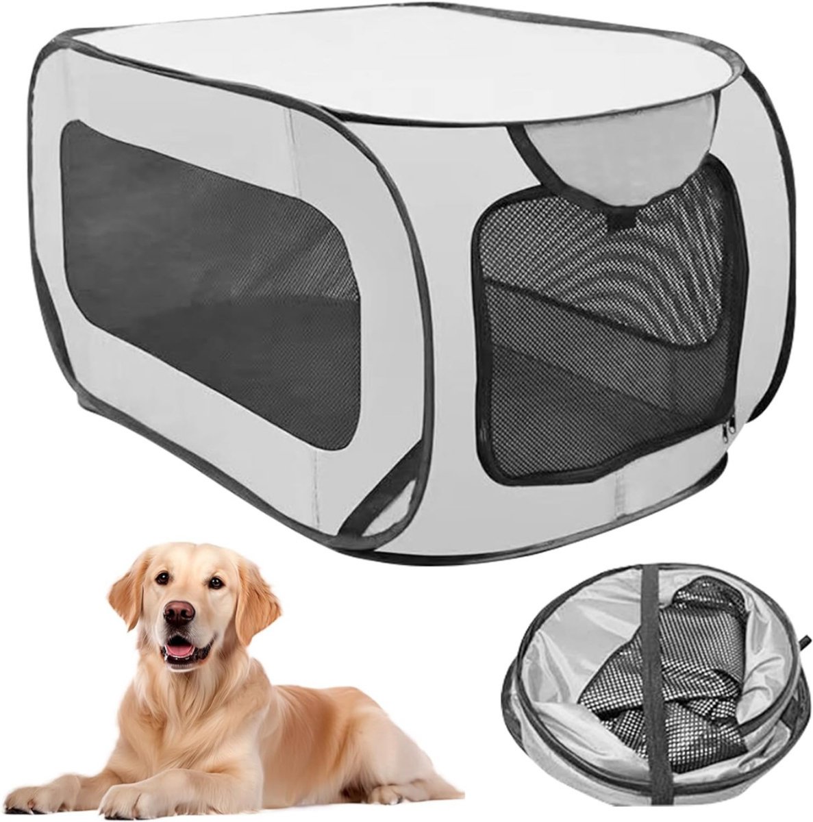 MMM® Kattenren - Kattenren Buiten - Hondenren - Draagbare Kooi - Opvouwbaar - 94 x 53 x 53 cm