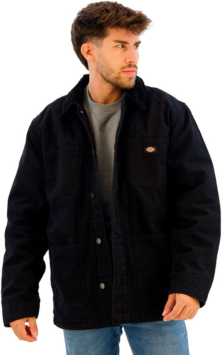 Dickies Chore Lined Canvas Jas L Man Zwart