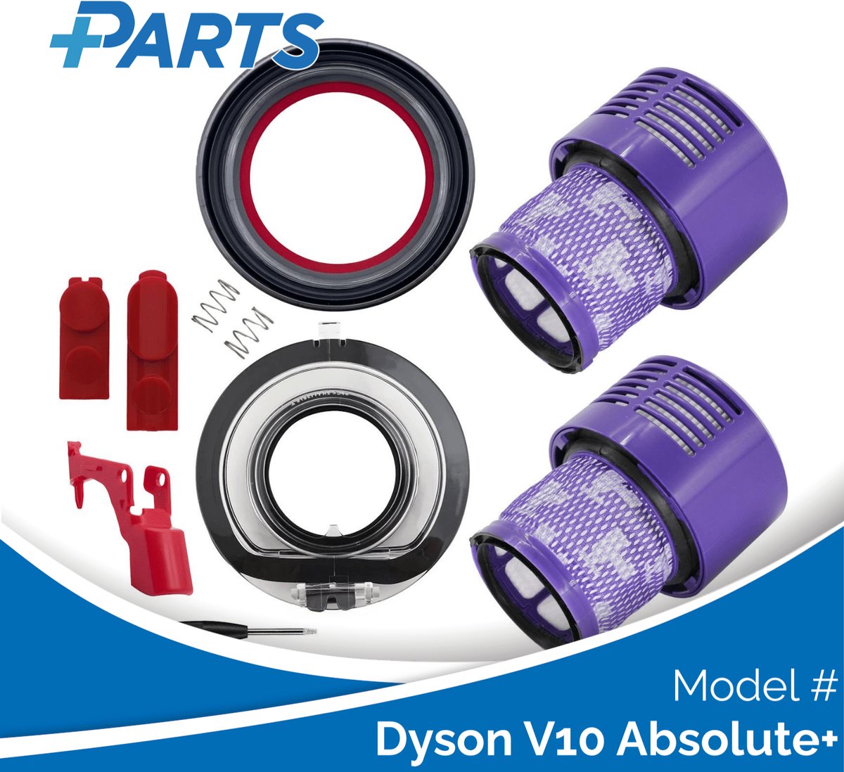 Dyson V10 Absolute+ Onderhoudsset (Plus.Parts® alternatief voor 969082-01)